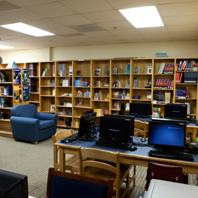 School library with computers