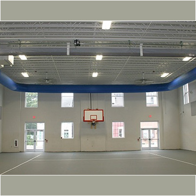 School Gymnasium with basketball hoops
